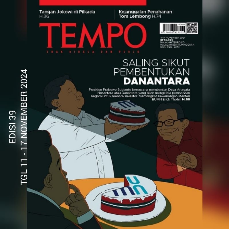 MAJALAH TEMPO EDISI BULAN  OKTOBER - NOVEMBER  2024