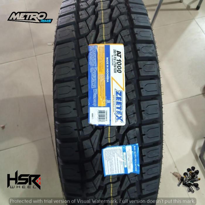 ban semi offroad/lumpur ring 16 285/75 merk zeetex AT1000 ukuran 285 75 R16 mobil hardtop, ranger