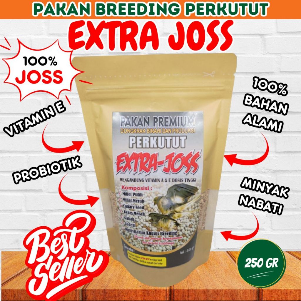 EXTRA JOSS PREMIUM PAKAN TERNAK BREEDING BURUNG PERKUTUT AGAR CEPAT BIRAHI DAN BERTELUR