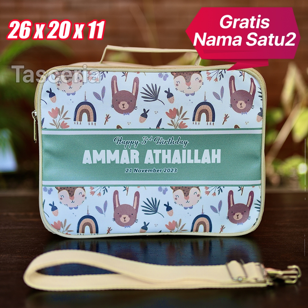 

Tas Selempang Anak Cowok Custom Zoo / Tas Selempang Anak Perempuan Custom / Tas Ulang Tahun Anak Premium / Tas Selempang Ulang Tahun Anak / Goodiebag Ultah Anak Premium / Tas Selempang Ultah Anak