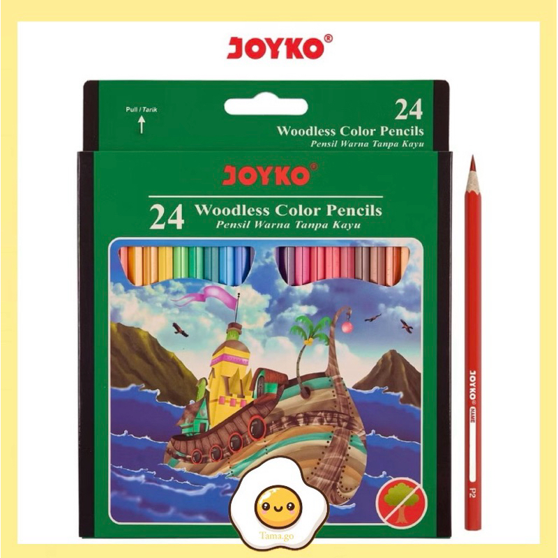 

Joyko Pensil Warna panjang 24 Warna CP-104 / Joyko Pensil Warna Woodless Color Pencils Hexagonal Grip isi 24 pcs