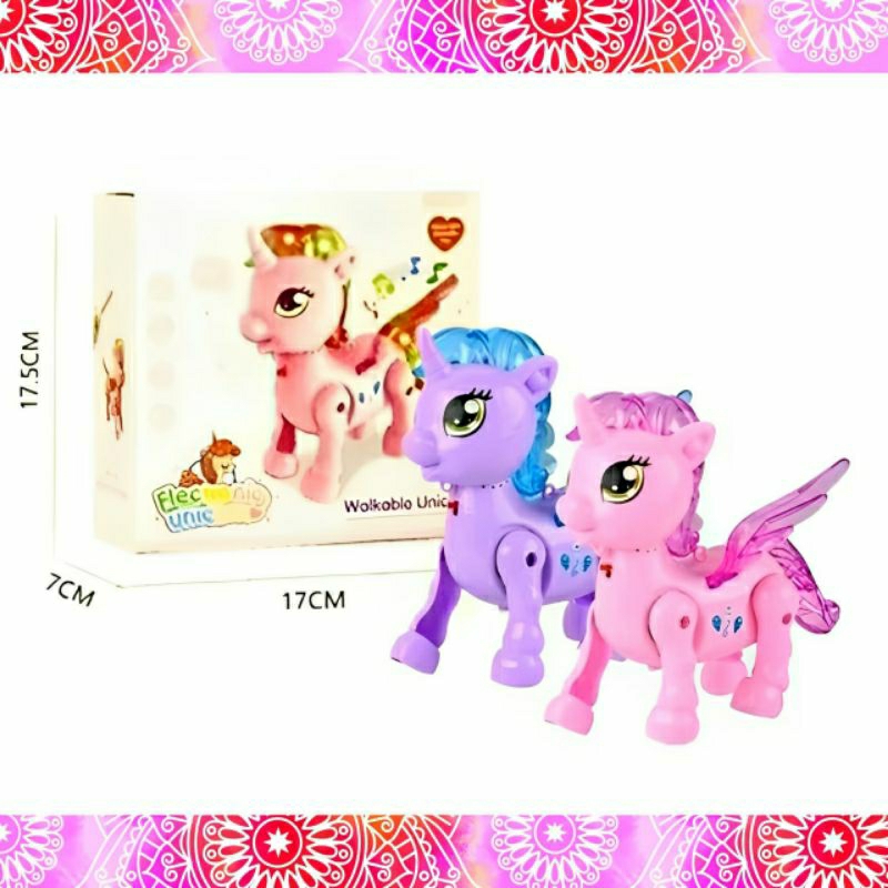 Mainan Figur Figurin Little Pony Kuda Berjalan Unicorn