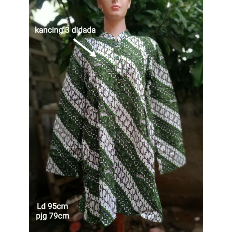 PRELOVED tunik motif batik, tunik muslimah preloved, tunik muslim preloved