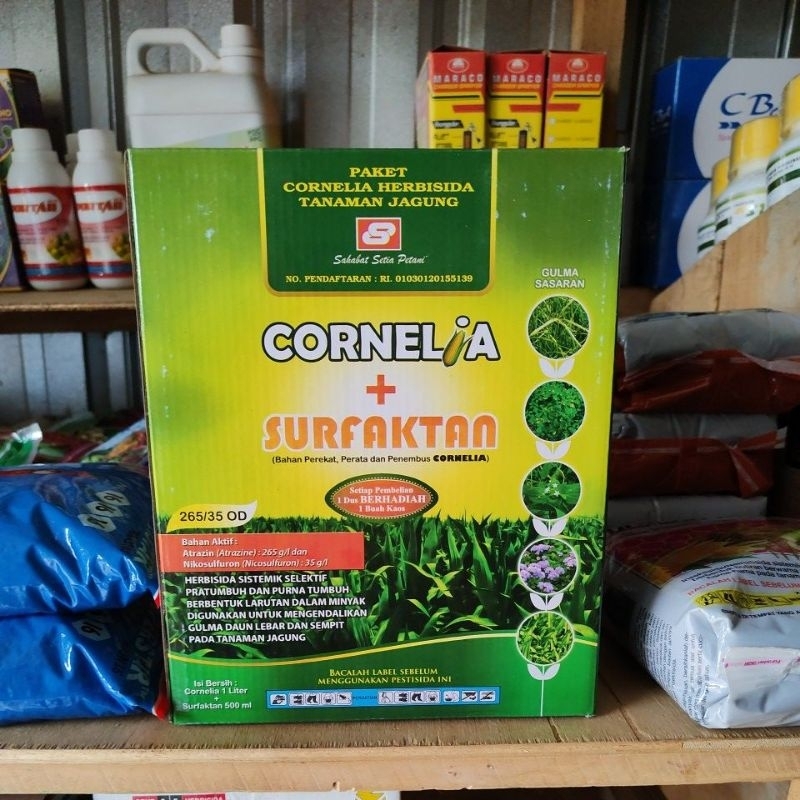 herbisida selektif jagung CORNELIA 265/35 OD kemasan 1liter+baju