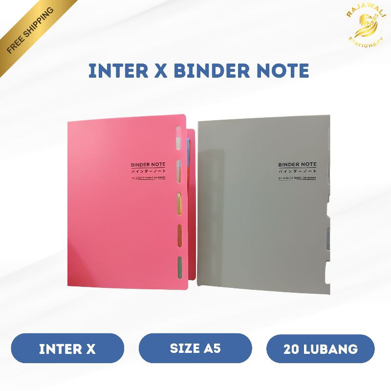 

Inter X Binder Size A5 | 20 Lubang | Binder Note