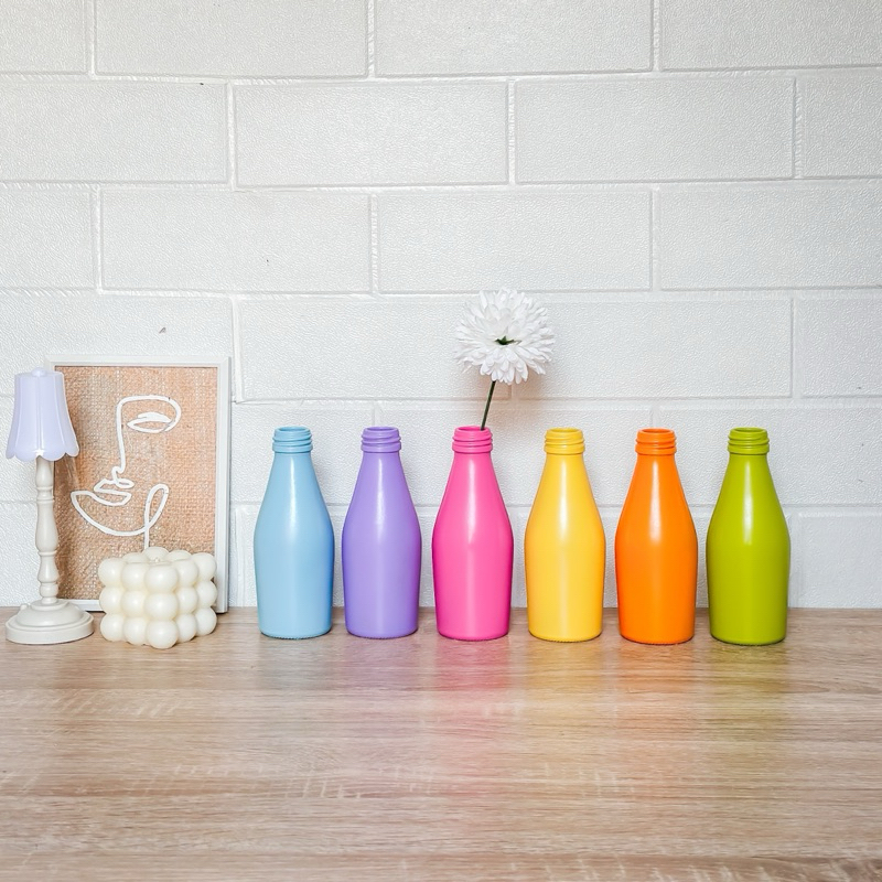 VAS BUNGA WARNA-WARNI 150ML KACA | VAS BUNGA KOREAN COLORFUL | VAS BUNGA LUCU AESTHETIK ESTETIK | VA