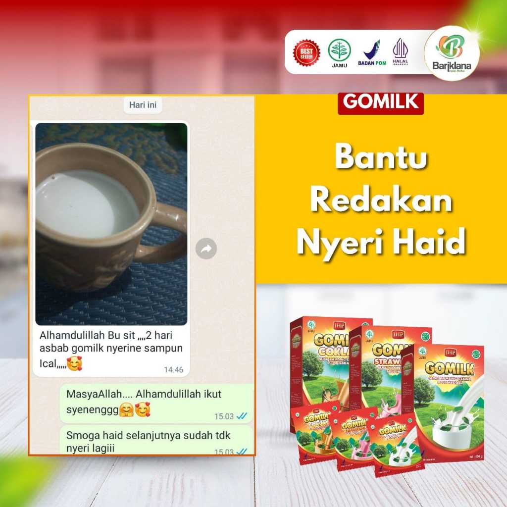 

Gomilk box 200gr Susu kambing etawa yang dikombinasikan dengan ekstrak herbal pilihan