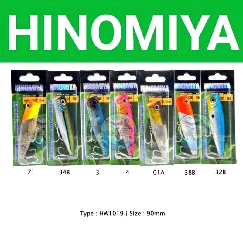 Hinomiya HW1019B Mini Popper 90mm 22gram LONG CAST