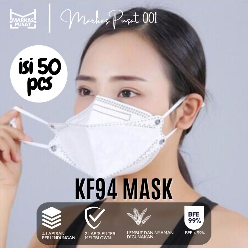 Masker KF94 4Ply Evo 3D Proctection Mask Isi 50Pcs Masker KF94 4 Ply 3D Protection Isi 50pcs