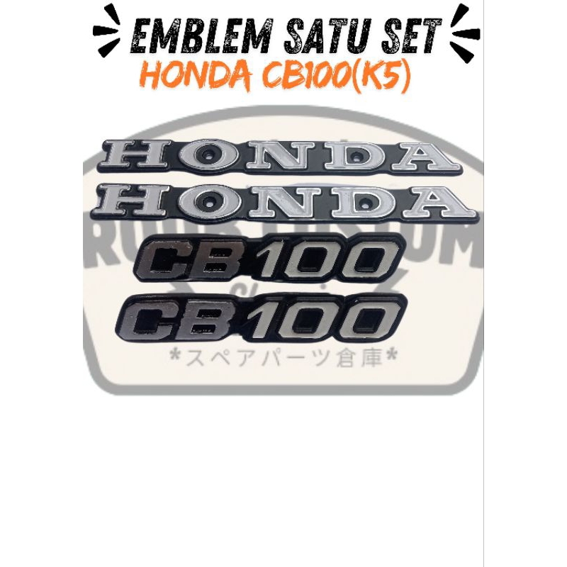 logo emblem box aki emblem tangki Honda cb 100k5 emblem set box aki tepong emblem tangki cb100/k5