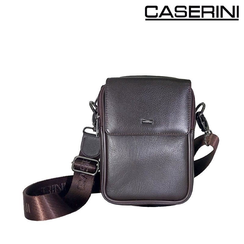 Caserini CS187018 Leather Shoulder Bag Tas Slempang Pria Kulit Sapi Asli 100% Genuine Leather