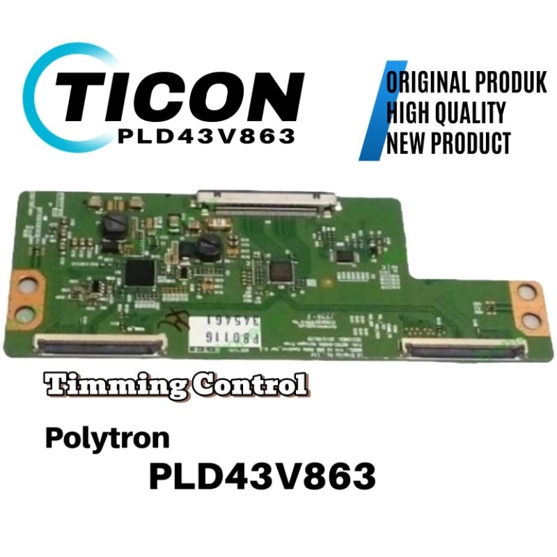 POLYTRON PLD43V863 TCON Board  Timming Control Televisi LED Polytron TICON 43 inch PLD 43V863