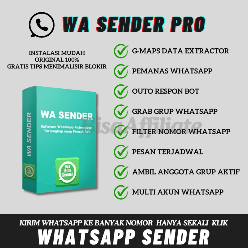 WA SENDER PRO/BLAST OTOMATIS/PEMANAS WA