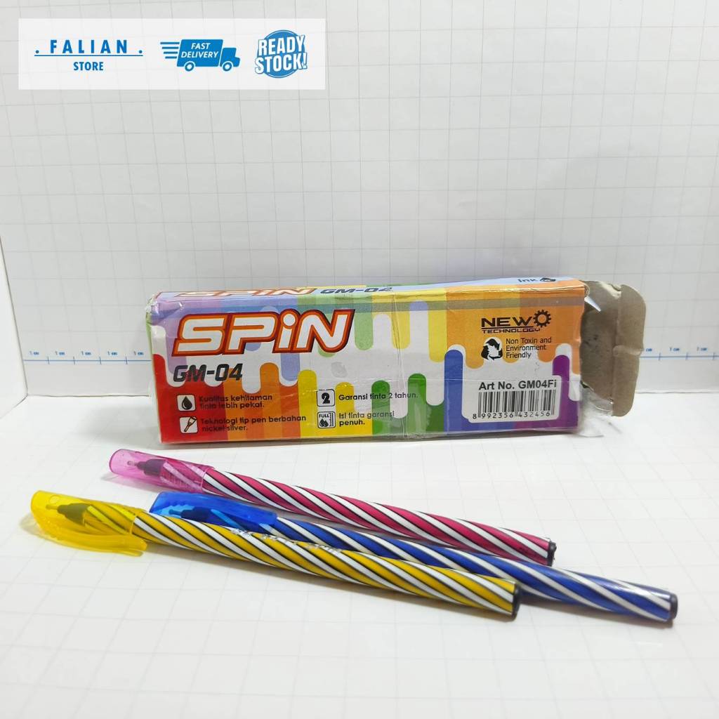 

Bolpoin Unik SPIN GM-04 - Tulis Lebih Lancar dengan Gaya Garis Warna-warni!