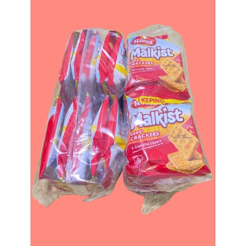 

Biskuit Roma Malkist Sweet Crackres 1 renteng isi 10 sachet