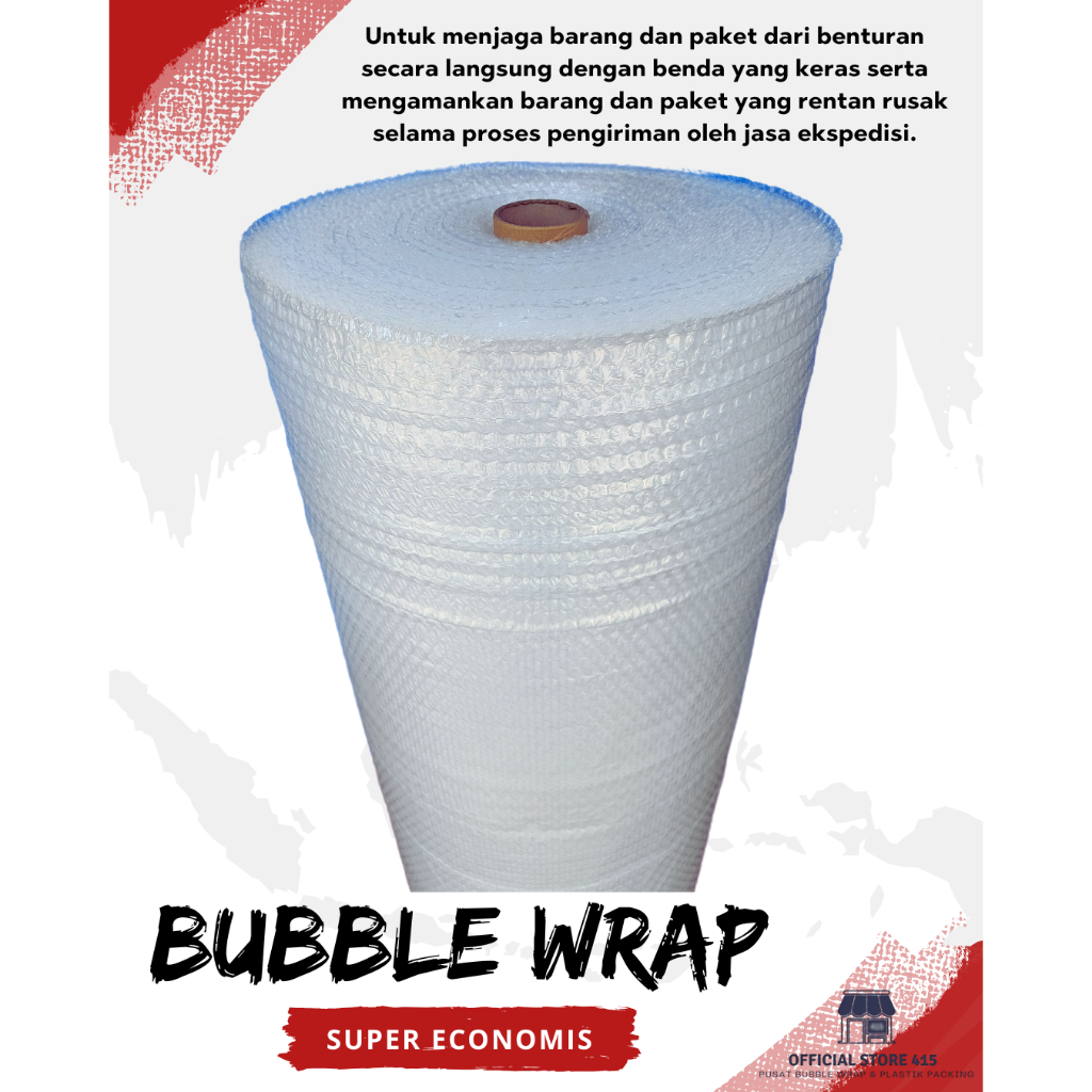 

LINDU Termurah BUBBLE WRAP 125cmx50m HITAM PUTIH