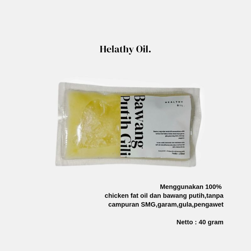 

[40 ML] Healthy Oil - Bawang Putih Giling MPASI
