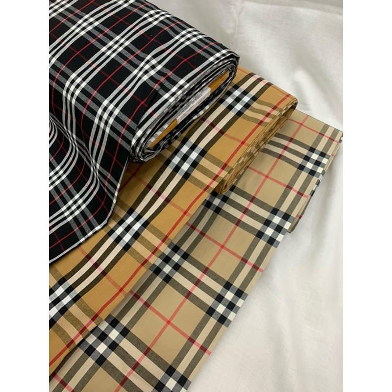 Kain Katun Burberry / Kain Kotak-Kotak / Kain Kemeja / Kain Baju Dewasa dan Anak / Katun Premium