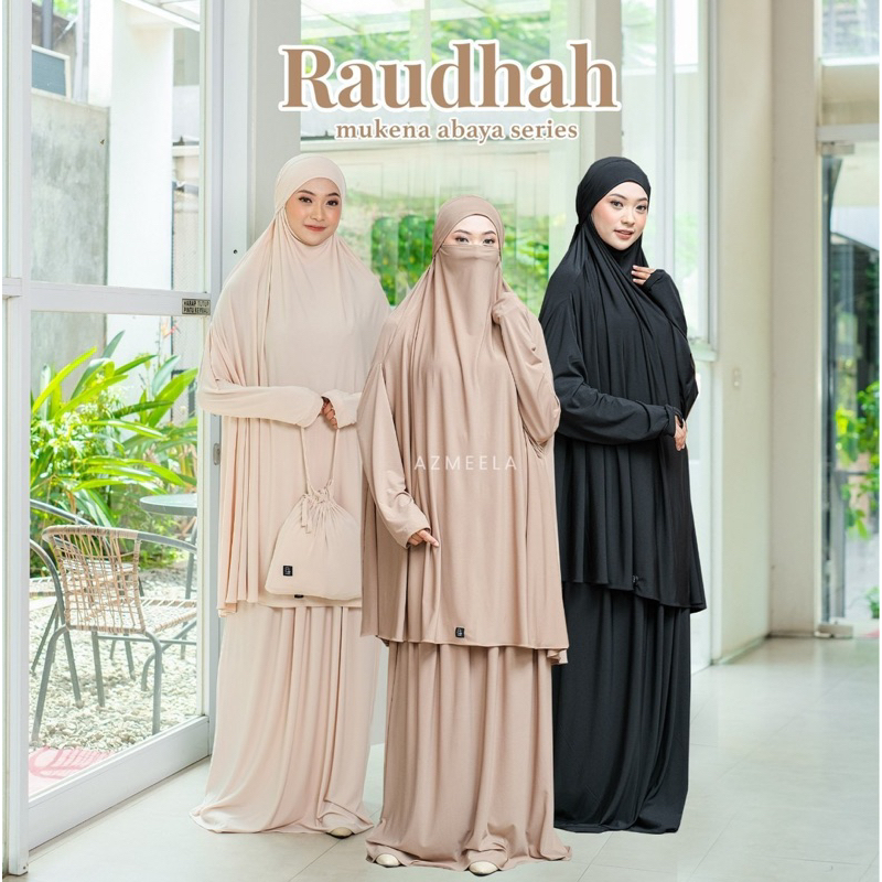 RAUDHAH ABAYA MUKENA PRAYER SET ORI BY AZMEELA GALLERY