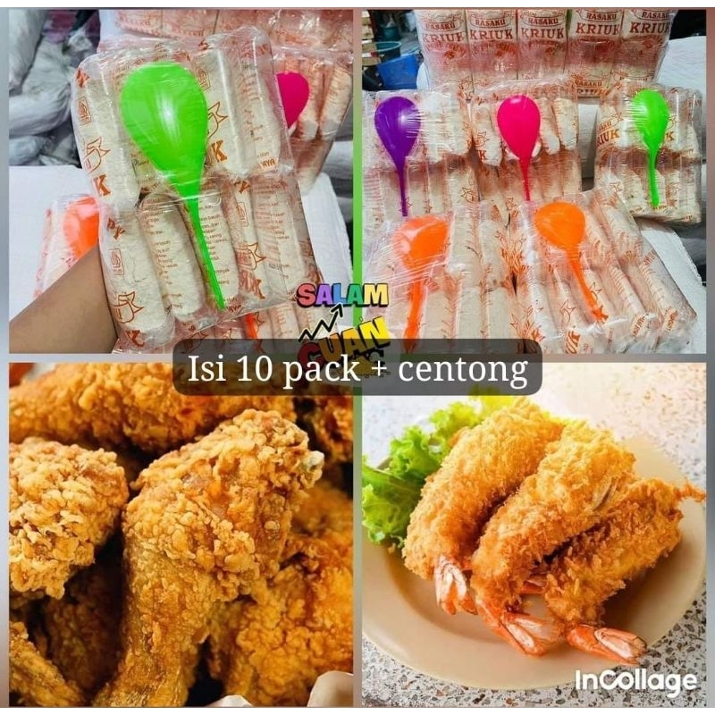 

Tepung kriuk*✓1 pack isi 10 biji bonus centong