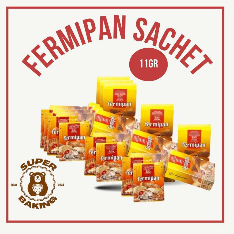 

Fermipan sachet 11gram, Ragi instan untuk membuat aneka roti