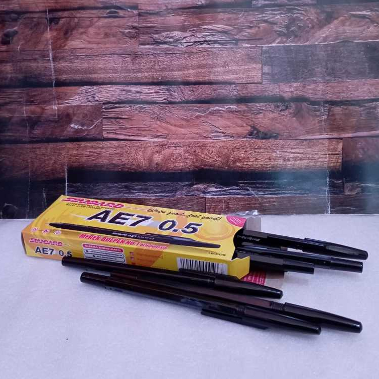 

BOLPOINT//PULPEN//PEN//PENA STANDARD AE7 0.5 WARNA HITAM