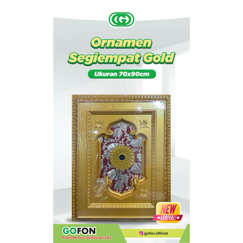 Ornamen Lampu 70x90 / Fitiing Lampu / Ornamen Plafon Pvc