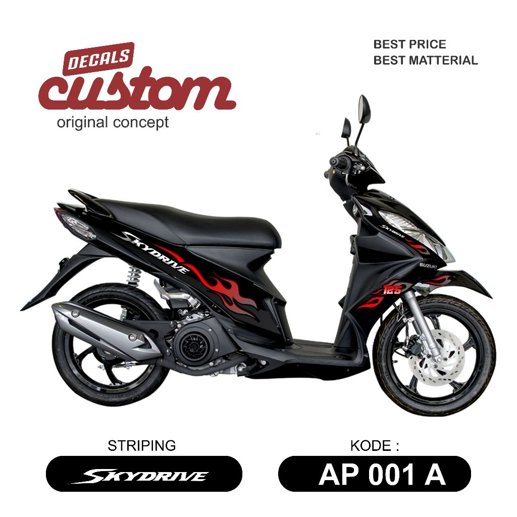 ( BISA COD ) STRIPING SKYDRIVE / VARIASI SUZUKI SKYDRIVE / DECAL SKYDRIVE / POLET / STIKER / STICKER