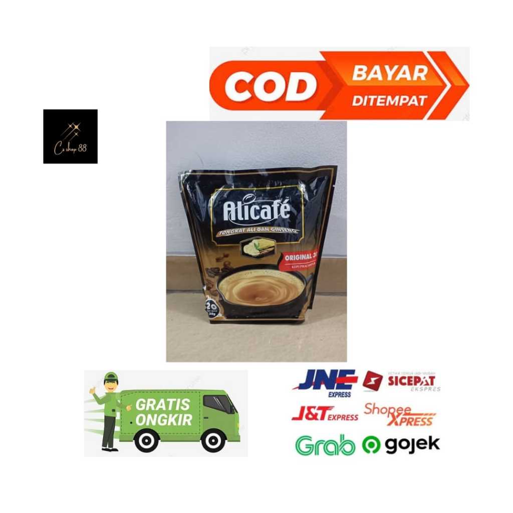 

ALICAFE Tongkat Ali & Ginseng Original Kopi Instan Malaysia (20 sachet) Original