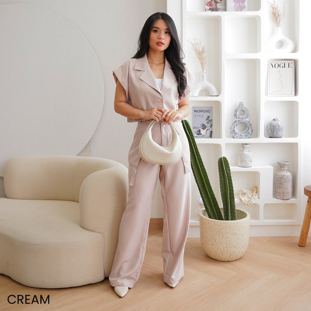 [ Vensh ] One Set Pants Suzuka / Daily One Set Looks / One Set Wanita / Jumpsuit Daily Looks