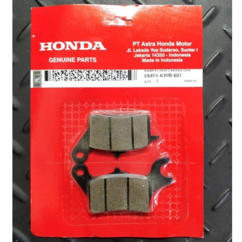 Kampas Rem (Disk) Cakram Depan - Blade & Supra X 125 FI | 06455KWB601 100% ORI AHM