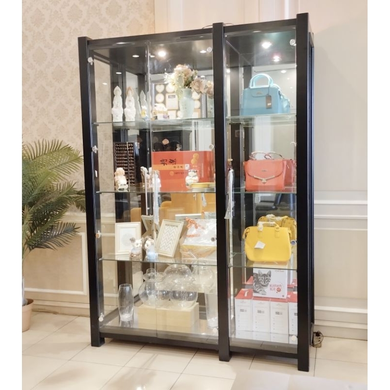 𝘼𝙉𝙀𝙆𝘼 - Milan Lemari Pajangan Kristal Minimalis Kaca - Rak Display - Lemari Pajangan Kaca Minimalis