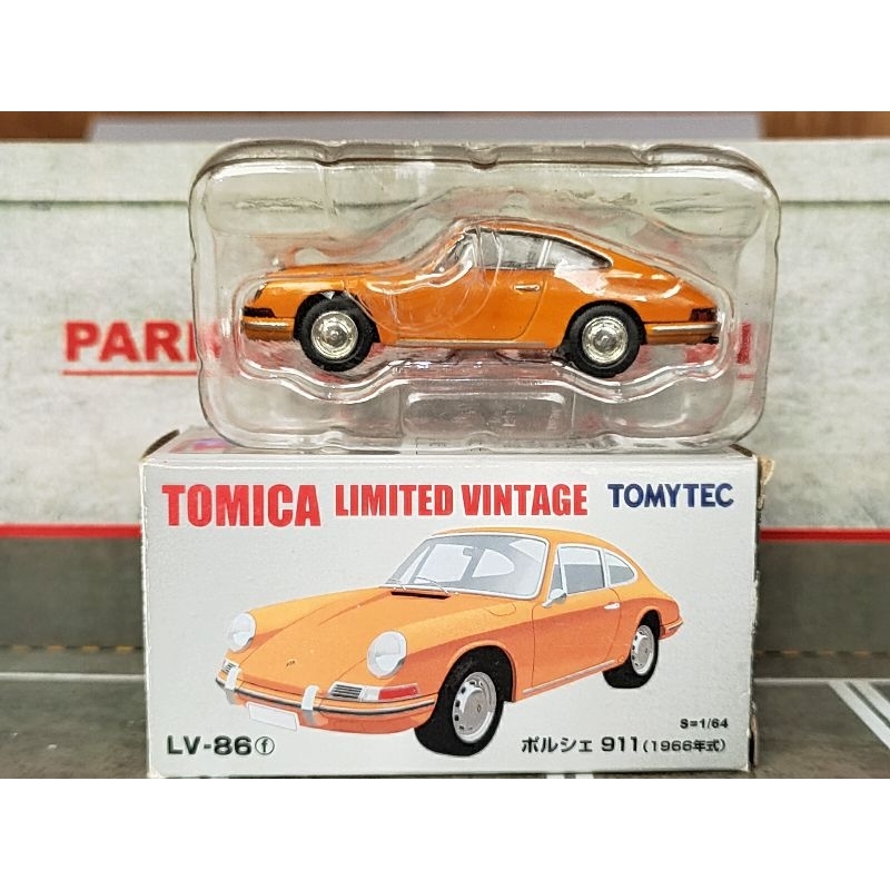 TOMICA LIMITED VINTAGE PORSCHE 911 LV-86 ORANGE FREE PROTECTOR