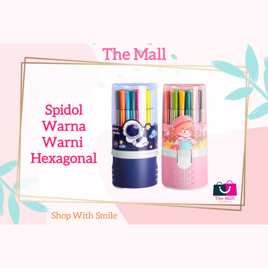 

(The Mall) Spidol Warna Warni 1 Set Hexagonal Watercolor Marker Pen