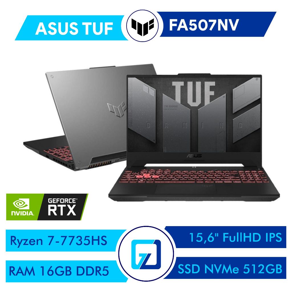 ASUS TUF A15 FA507NV RYZEN 7 7735HS RTX4060 8GB RAM 16GB 512GB W11 OHS 15.6FHD 144HZ