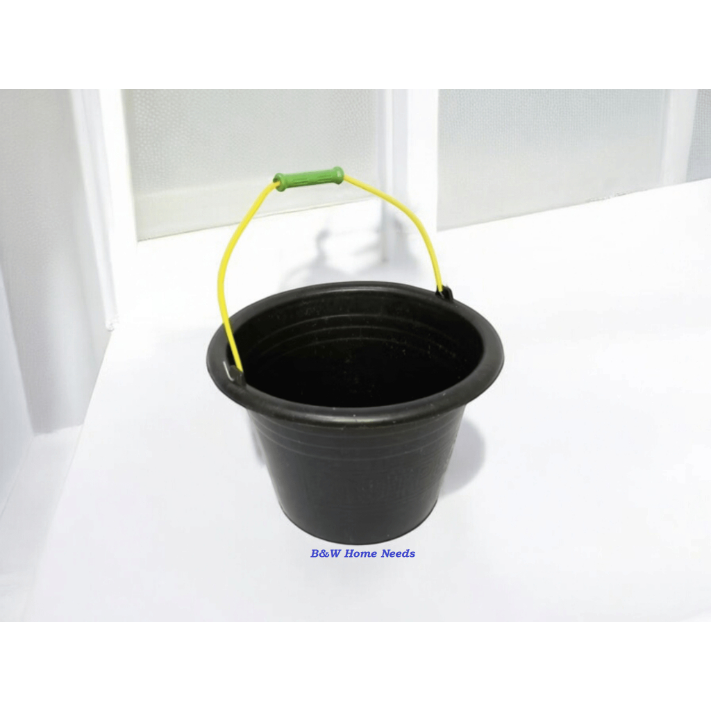 Ember Plastik Cor 22 Hitam Gagang Kawat (Pengiriman Sameday - Instant Bogor)