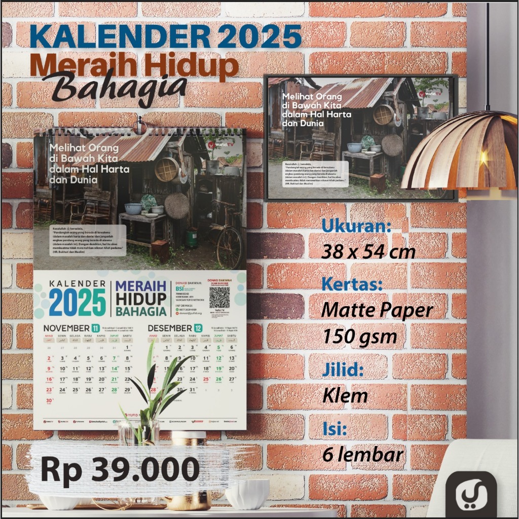 

Kalender Dinding Yufid 2025 Meraih Hidup Bahagia