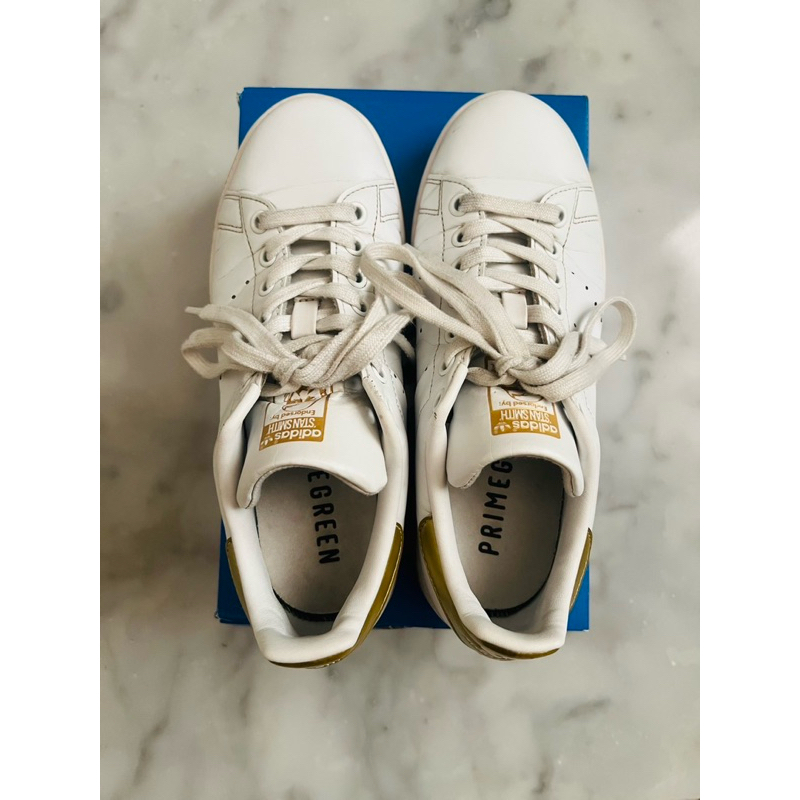ADIDAS Original Stan Smith Gold White Sneaker Women (Lightly Used)