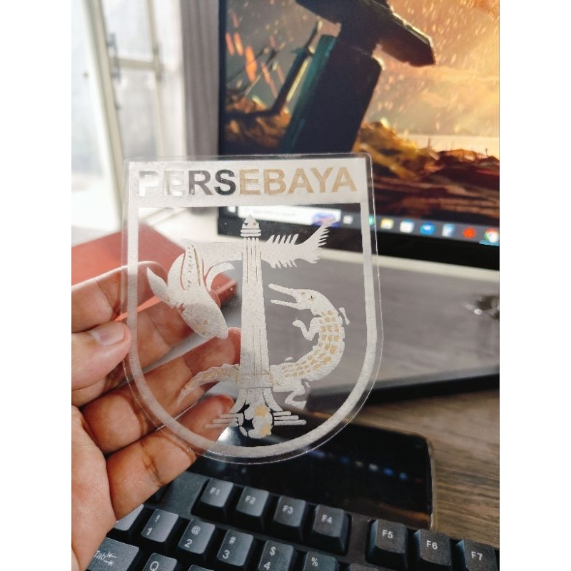 

Akrilik bening 2mm grafir logo persebaya
