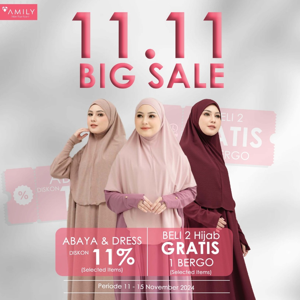 AMILY HIJAB - MILLIE ABAYA AMILY GAMIS SYARI CANTIK DRESS BUSUI FRIENDLY BAJU BUSANA MUSLIM KNIT PRE
