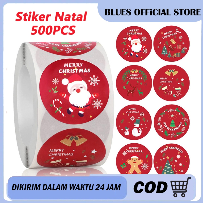 

Stiker Natal Merry Christmas 500PCS /Sticker Hampers/Stiker Kemasan Parcel