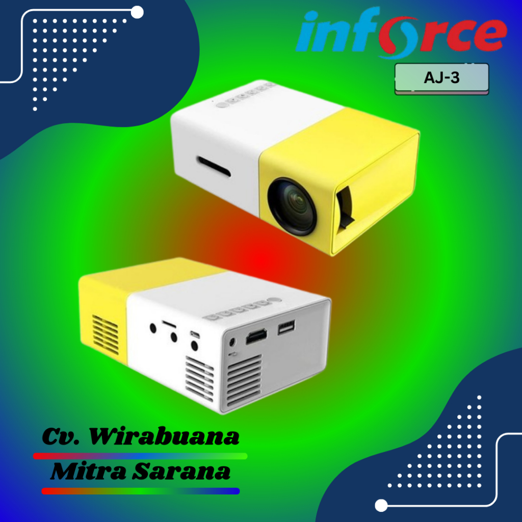 Mini LED Projector INFORCE AJ-3 600 lumens