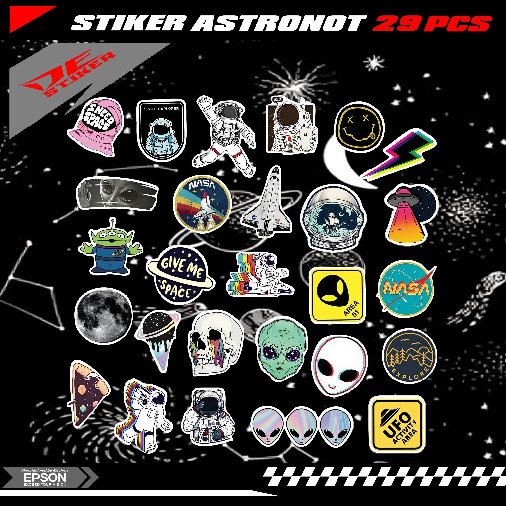 

[TERMURAH] Stiker Kata Kata Set Pack Terbaru Viral Isi 20 - 29pcs Original luar angkasa maternal keren