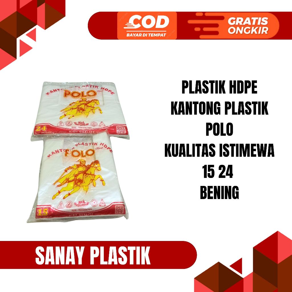 KANTONG PLASTIK BENING HDPE POLO 15 24