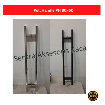 Pull Handle kotak PH DL SQ 802 40x20x800x600 Matt Black/Kombinasi Tarikan Pintu Stainless - PSS+SSS