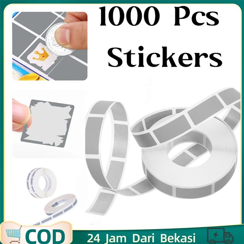 

1000pcs 6x22mmlabel Stiker Scratch Sticker Gosok Penutup Voucher Scratch Off Sticker