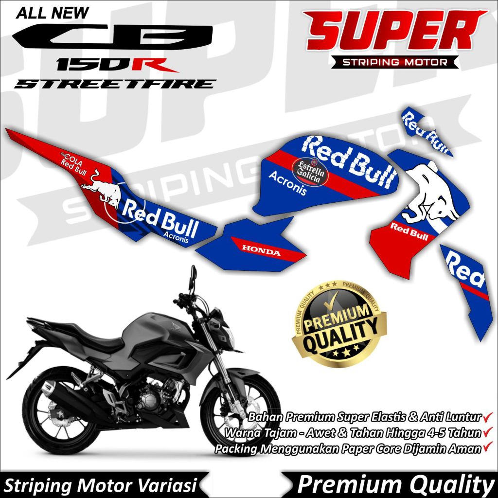 Stiker CB150r New 2021 Anti Luntur keren Striping CB150r New 2021 Striping Honda CB150r New 2021 Red