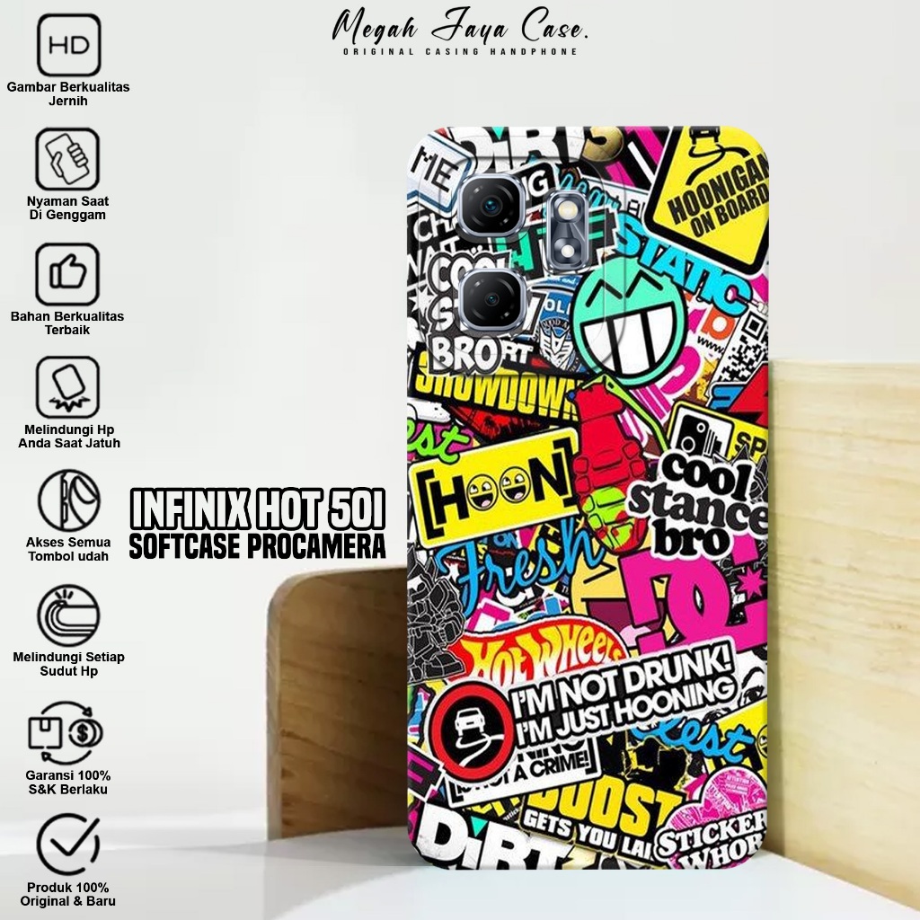 Softcase Infinix Hot 50i - Case Hp Hp Infinix Hot 50i Motif GRAFF - Silikon Hp Infinix Hot 50i - Kon