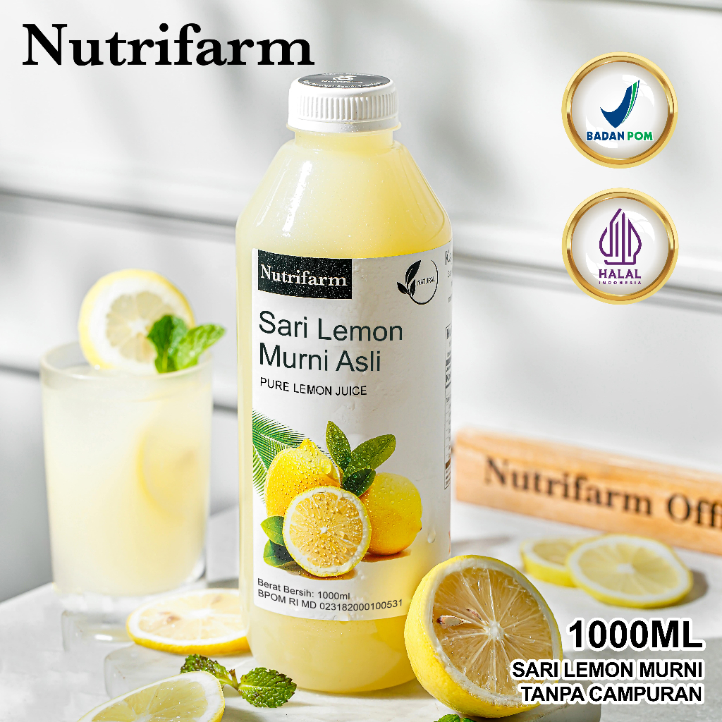 

NUTRIFARM SARI LEMON 1000 ML / SARI LEMON UNTUK DIET MURNI ASLI/ SARI LEMON DIET DAN DETOX/ LEMON JUICE 1 KG 500 ML/ SARI LEMON FRESH MURNI ASLI 100% BUAT DIET 5 LITER 1 LITER/ SARI LEMON NUTRIFARM ORIGINAL ORGANIC ORGANIK 100%/ LEMOVITA SARI LEMON ORI