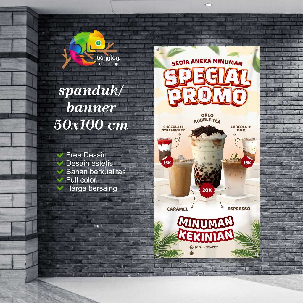 Cetak Spanduk Banner  Aneka Minuman